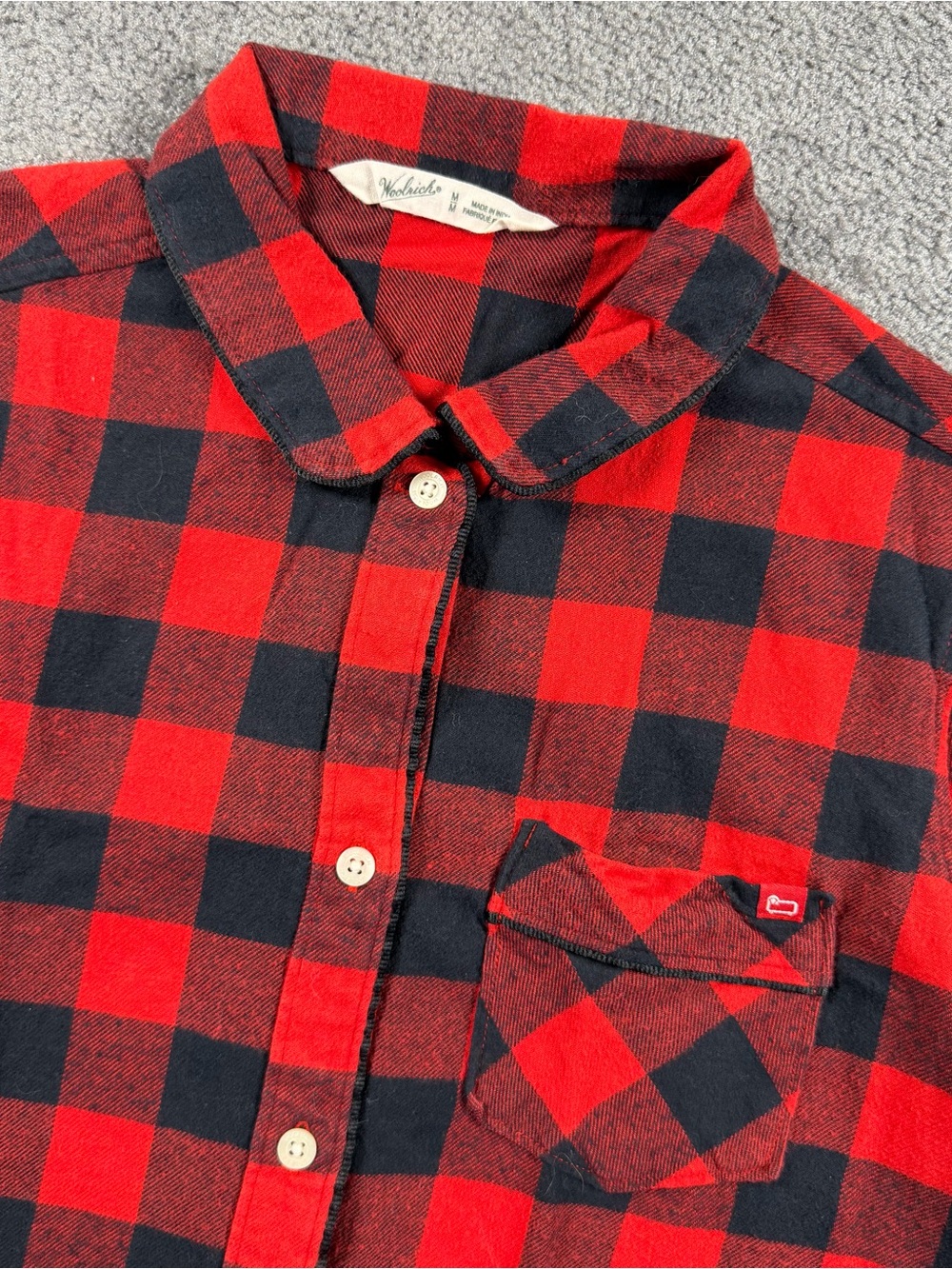 Woolrich Women's Buffalo Check Plaid Flannel Button Up Shirt Med Classic Camping